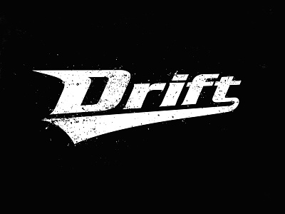 Drift 2d drift drifting flat graphic design icon lettering logo minimal typography vector wordmark