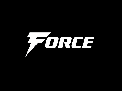 Force Logo branding design flat force graphic design icon lettering logo minimal print typedesign typography ui vector