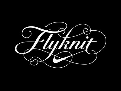 Nike - Flyknit 2d branding design flyknit graphic design illustration lettering logo minimal nike typography vector