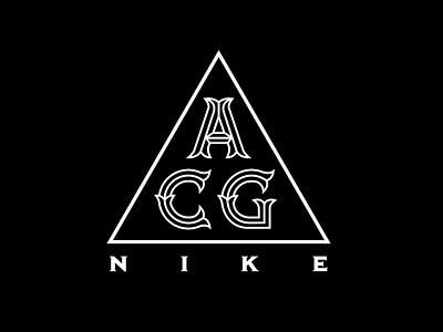 Nike - ACG Logo black branding design flat graphic design logo minimal nike triangle type typography vector