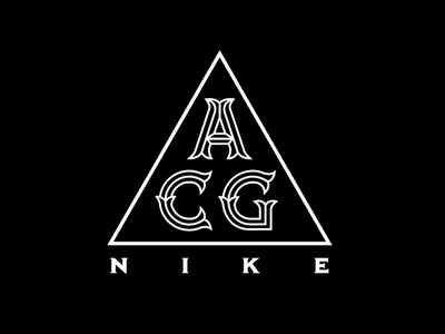 Nike - ACG Logo black branding design flat graphic design logo minimal nike triangle type typography vector