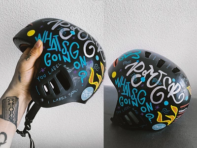 Helmet Art graffiti hand lettering handmade handmade type handmadefont lettering lettering art lettering design posca typography