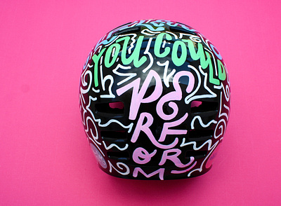 Helmet Art – Detail handlettering helmet design illustration lettering typography