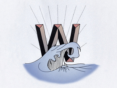 W is for Water (or Wave ...) alphabet graphic design hand lettering illustration lettering typography