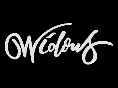 Widows film graphic design hand lettering lettering logo logotype numbers typography vector
