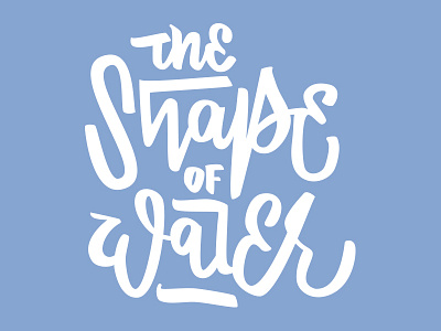 The Shape Of Water film graphic design hand lettering illustration lettering logo logotype movie typography vector