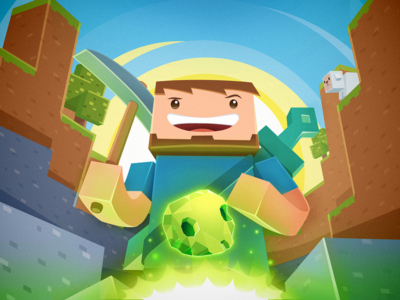 Minecraft Novel Illustration by Oleg Borisov on Dribbble