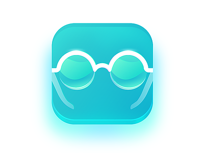Glasses App Icon app clean flat glass glasses icon ios modern