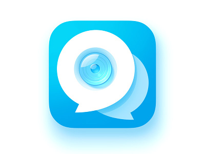 Video Chat Icon camera chat clean flat icon ios message video