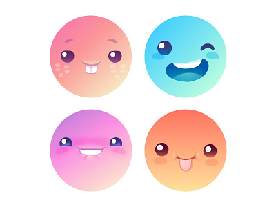 Default Random Avatars avatar character cute emoji face icon smile