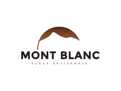 Mont Blanc brown chocolate design ice cream logo mountain