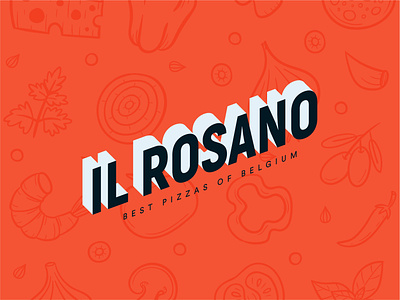 Il Rosano | Pizza Restaurant 3deffect belgium branding design illustration italianfood logo orange pizza pizzabox rebranding restaurant typography vector