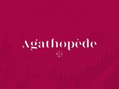 Agathopede | Gastronomic Restaurant branding design gastronomy hotel identity logo rebranding red restaurant typography vector wine