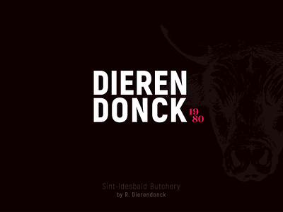 Dierendonck | Butchery branding brown butchery design logo rebranding red typography