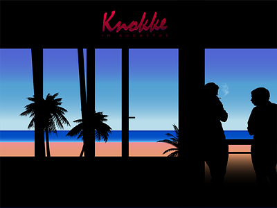 Knokke Heist beach black blue design gradient illustration light minimalism sea sky summer typography vector window