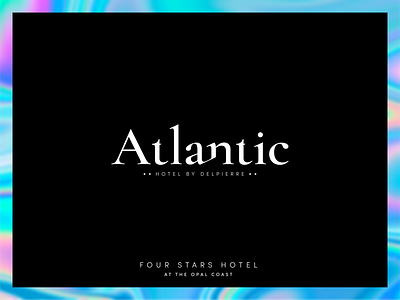 Atlantic | Hotel**** in Wimereux black branding design hotel iridescent knokke logo typography
