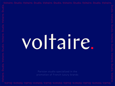 Chez Voltaire | Retouching Studio in Paris blue design ivory logo paris rebranding red studio typography