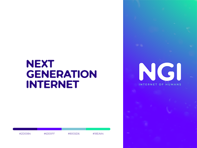 Next Generation Internet blue colors design gradient gradient design green logo rebranding variants