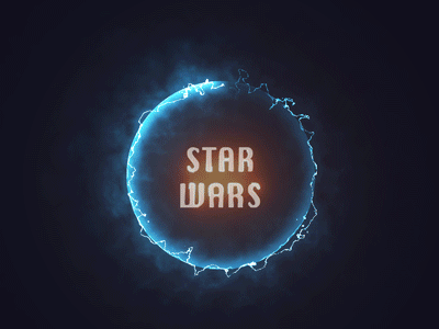 Star Wars after animation gif logo typography