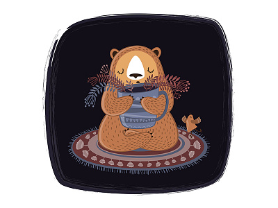 keep calm and love bears bear calm cup illustration