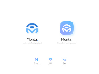 Monta Logo application branding concept corporate identity elearning graphic design logo logotype ui