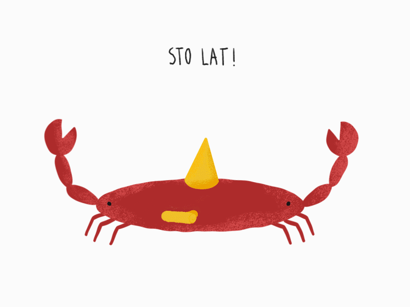 Happy birthday! animation birthday crab illustration