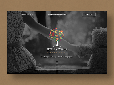 Little Acorns Fostering Website fostering mobile mockup photoshop web