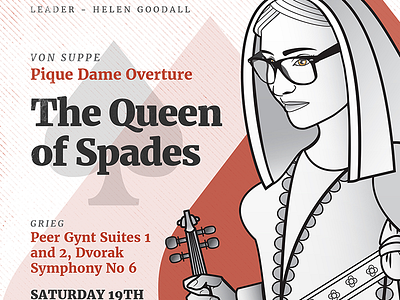 Suffolk Sinfonia Poster classic illustration music poster queen vector