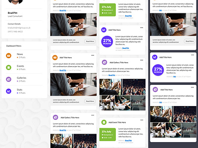 M6 Staff portal intranet dashboard by Ryan Farrow on Dribbble