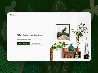 Printed.ink Website design ui web website