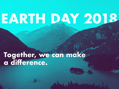 Earth Day 2018 design graphic design