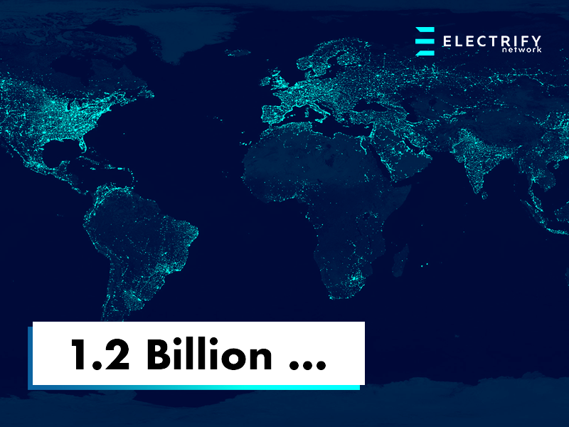 1.2 Billion people with little to no access to electricity design graphic design