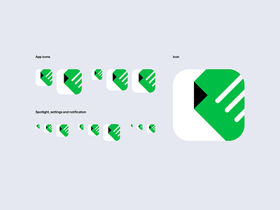 AppStore icon for Docus app apple appstore aso branding clean document file green icon ios iphone logo vector