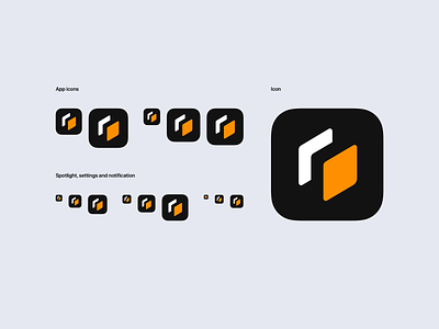 Icon for "Project 1961" analitycs apps appstore aso branding clean dark icon iphone logo orange project white