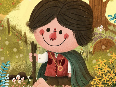 You're Late! baggins childrensillustration cute frodo illustration lordoftherings lotr seattle