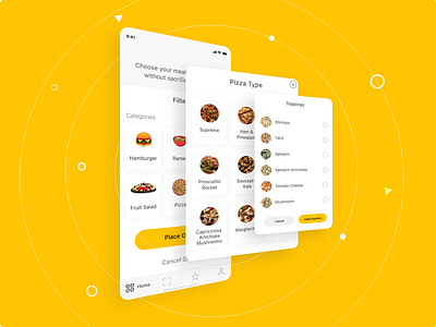 Food Ordering App design interface mockup ui ux