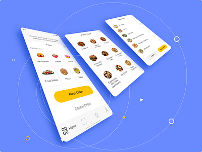 Food App app design food interface mobile app mockup ui ux