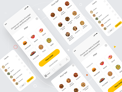 Food App design food hireme interface mockup rebound ui ux