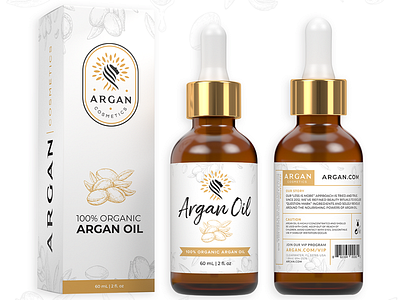 Argan Cosmetics Packaging Design beauty branding cosmetics packaging design