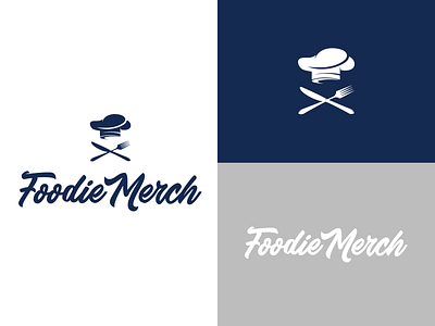 FoodieMerch Logo Continued branding design food logo merchandise