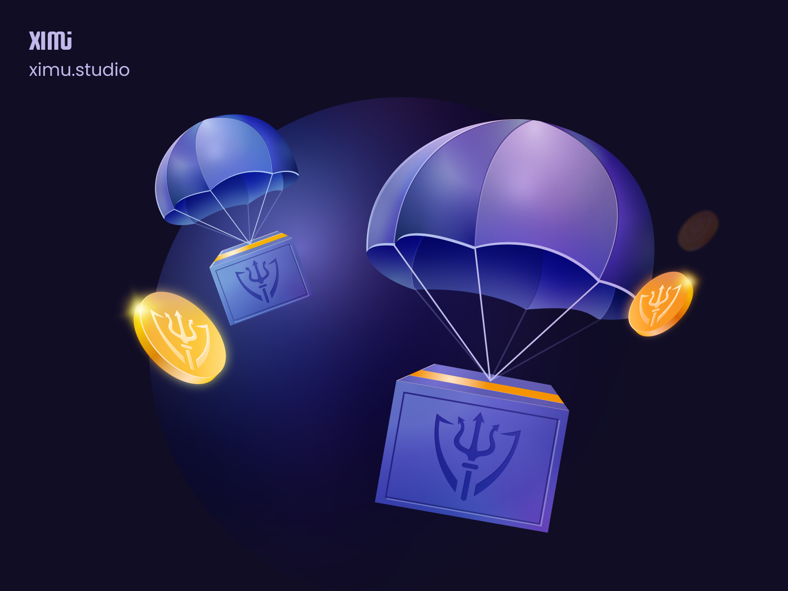 Airdrop illustrator by Ximu on Dribbble