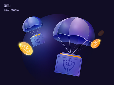 Airdrop illustrator blockchain branding design graphic design illustration logo meta metaverse privacy ui