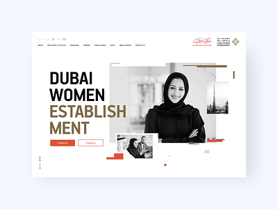 Dubai Women Establishment Website 👩🏻 design design studio glitch minimalism modern women user experience ux web design web interface web pages website design