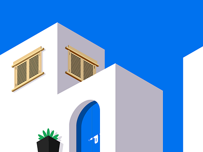 Greece blue flat greece home illustration islands minimal santorini white