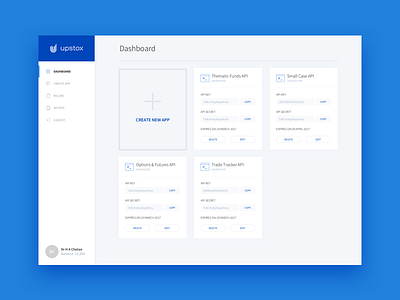 Dashboard For Upstox API