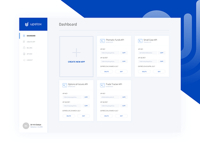 Dashboard For Upstox API