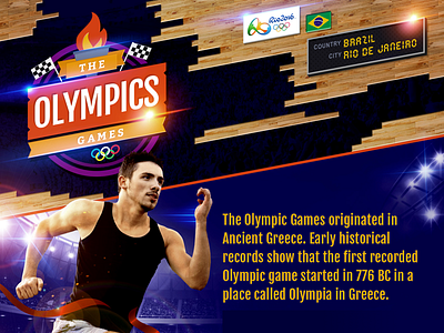 The Olympics Games - Infographic Introduction athlete brazil game games infographic olympic rio