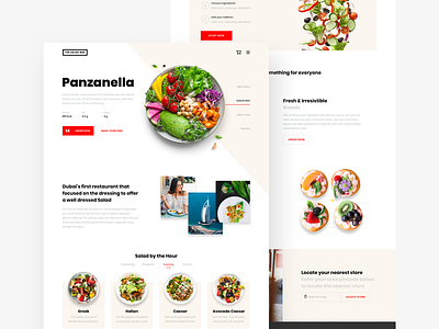 The Salad Bar — homepage 🥗 clean food app food homepage homepage design light minimalist salad startup web website white wood