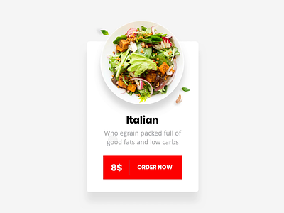 Salad Bar Widget Hover 👆 card food food website fresh hover hover effect interaction minimal salad website minimalism minimalist principal salad simple clean interface ux white