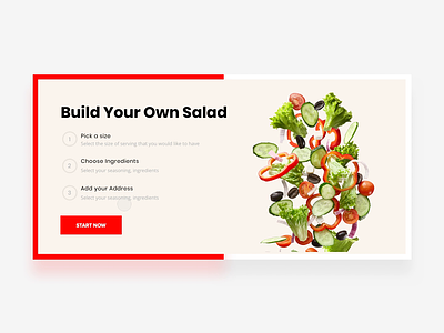 Make Your Own Salad 👨‍🍳 add to basket add to cart buy checkout diy ecommerce food food and drink food app food shopping food ui food website fresh interaction interactive order purchase salad